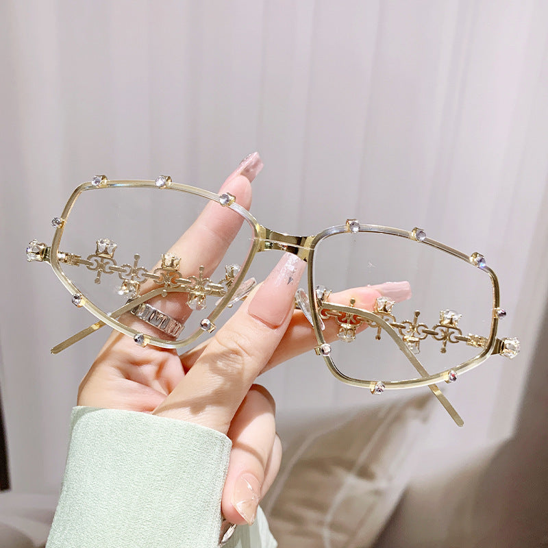 Ladies designer glasses with glamorous accent and sparkling glitter stones Stornfield