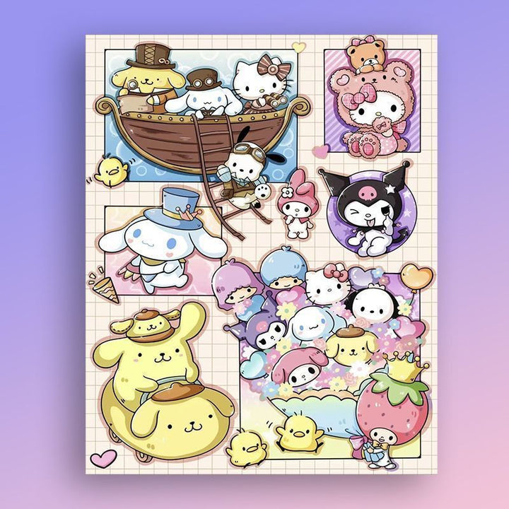 Cartoon Character Sticker Art Print Stornfield