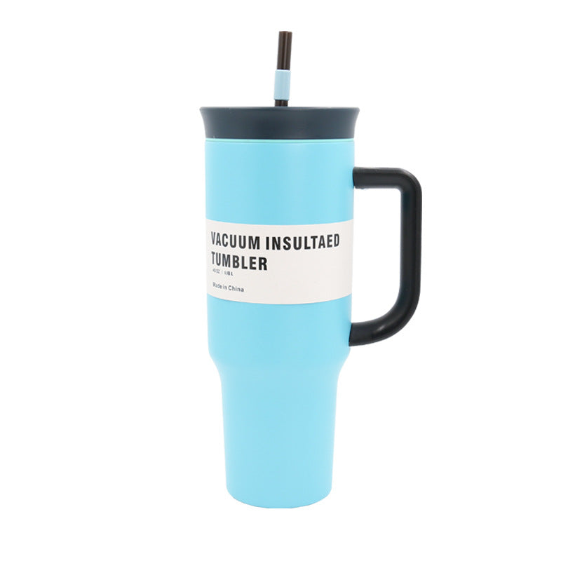 Women's Vacuum-Insulated Drinking Cup with Handle and Straw Stornfield