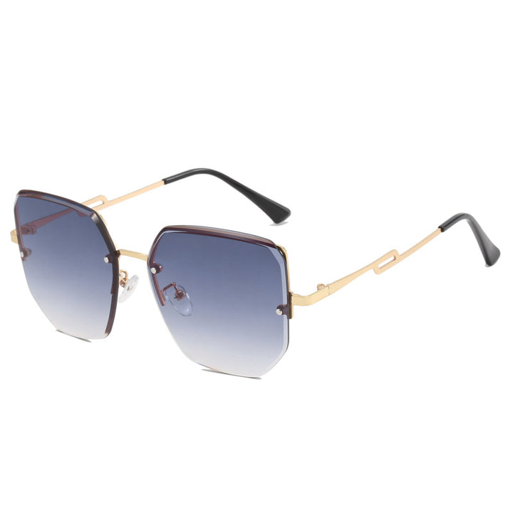Women's geometric designer sunglasses with mirrored lenses Stornfield