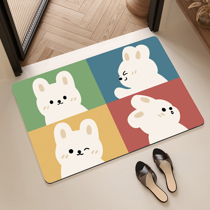 Cute Cartoon Pet-Themed Bath Mat Stornfield