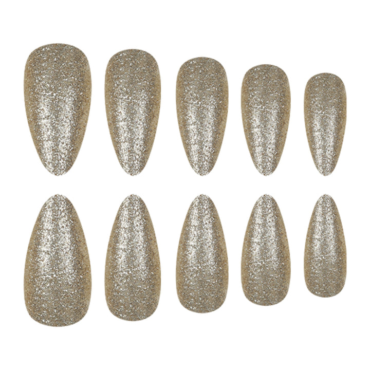 Elegant Glittered Stiletto Press-On Nails Stornfield