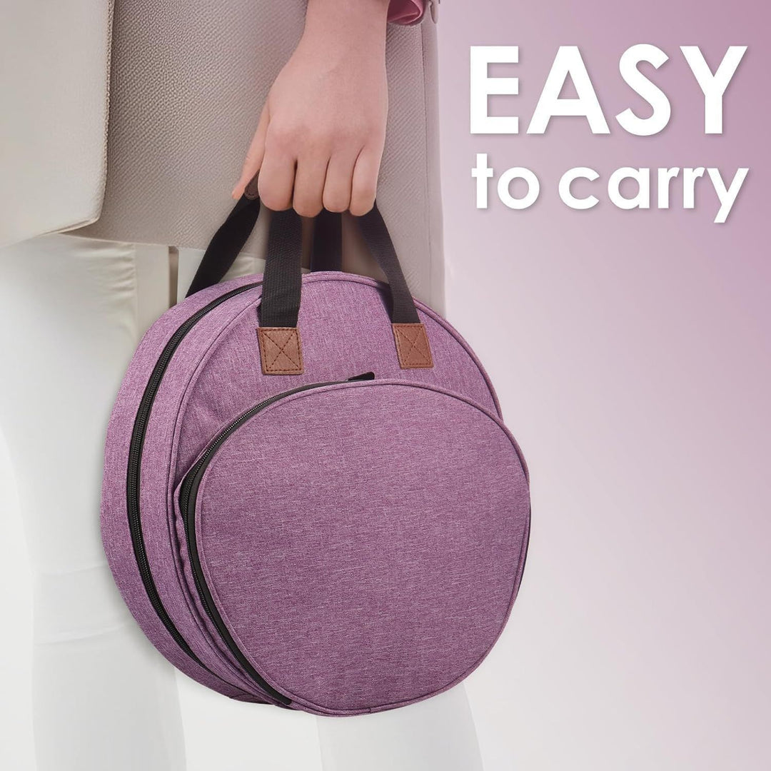 Round Tote Bag with Practical Two-Way Zipper Stornfield