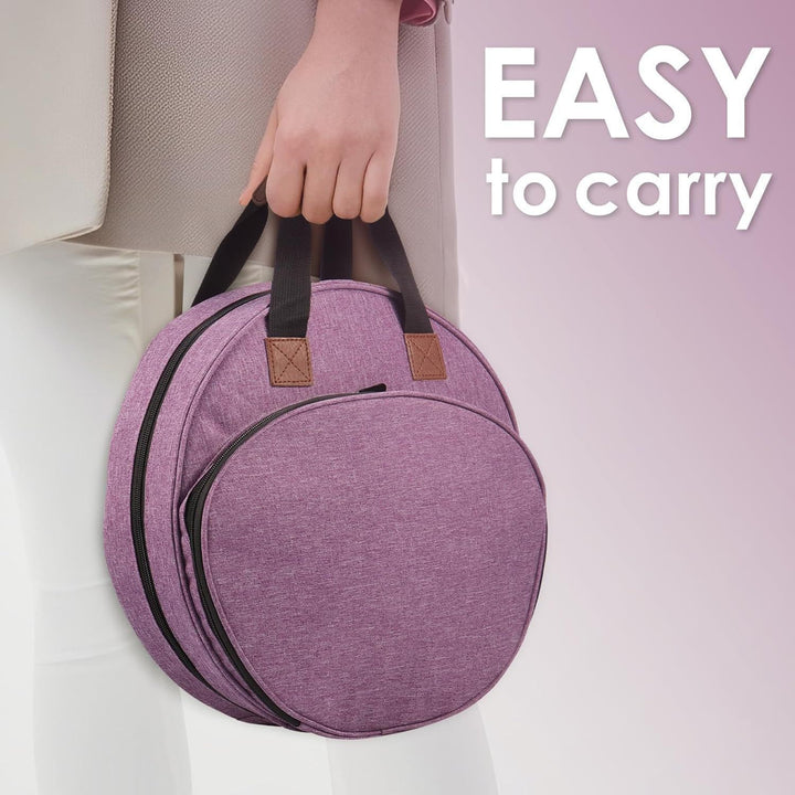 Round Tote Bag with Practical Two-Way Zipper Stornfield