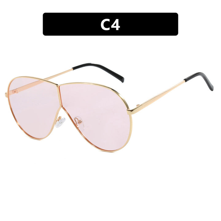 Women's pilot sunglasses with elegant golden frame and blue lenses Stornfield