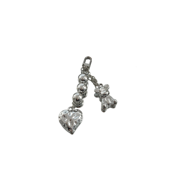 Playful Bear and Heart Charm Keychain Stornfield