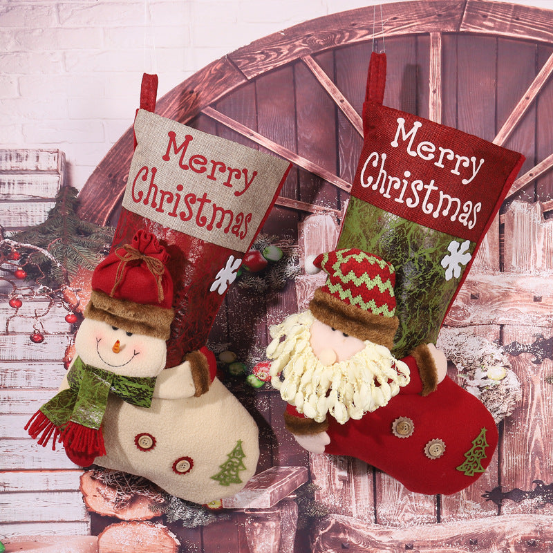 Cute Christmas stocking with snowman motif Stornfield