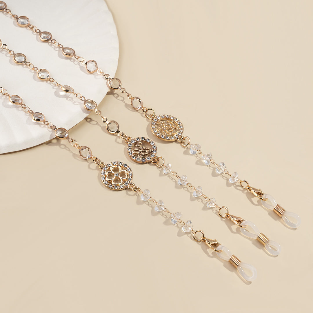 Glamorous Crystal-Embellished Eyewear Chain Stornfield