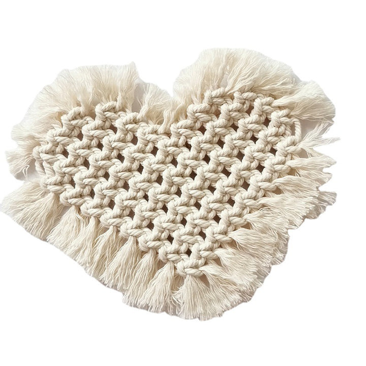 Decorative Macramé Heart-Shaped Trivet Stornfield