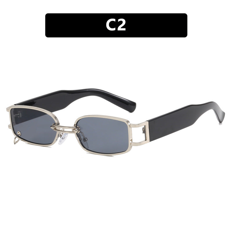Ladies sunglasses in luxurious rectangular design with golden accents Stornfield