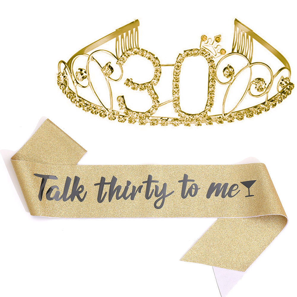 Ladies Glittering Tiara with Festive "50 & Fabulous" Design Stornfield