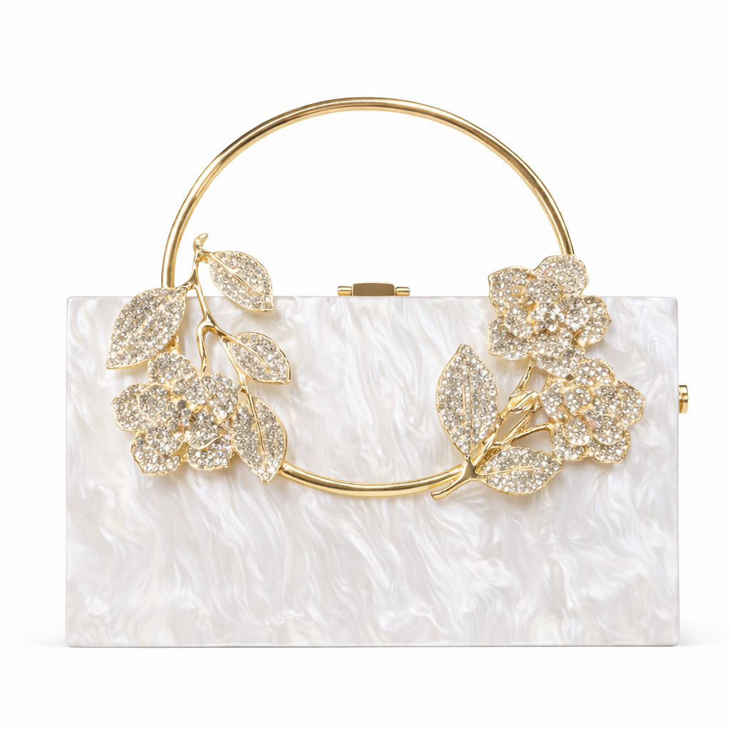 Statement Floral Embellished Clutch