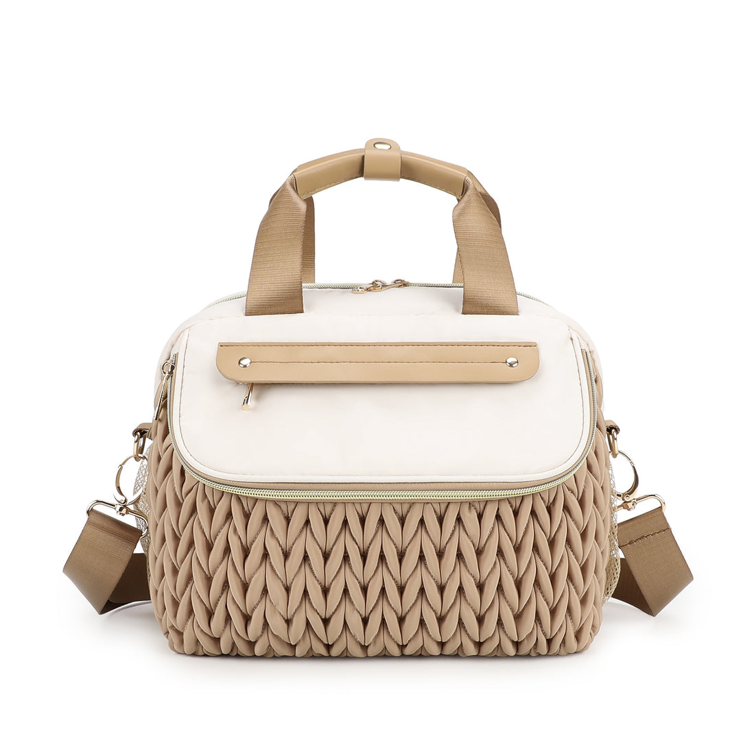 Fashionable diaper bag with elegant woven look Stornfield