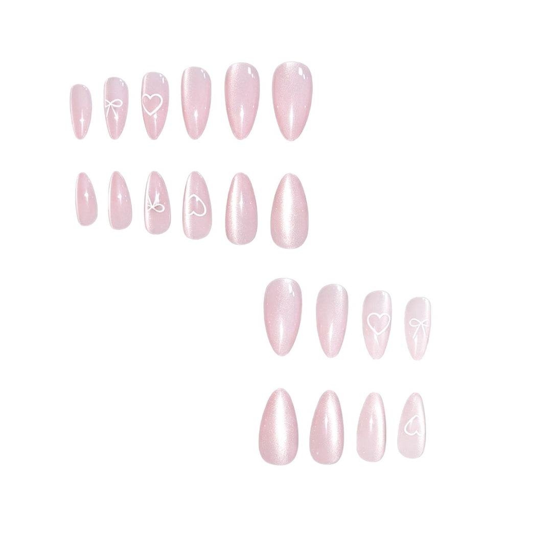 Elegant Heart and Bow Nail Art Stornfield
