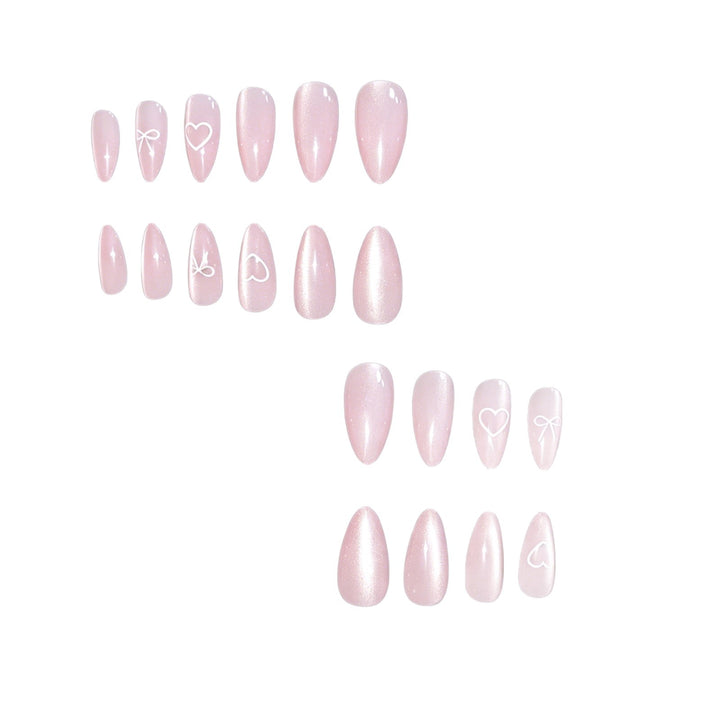 Elegant Heart and Bow Nail Art Stornfield