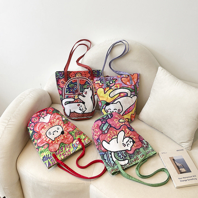 Fun Artistic Cat-Themed Tote Bag Stornfield