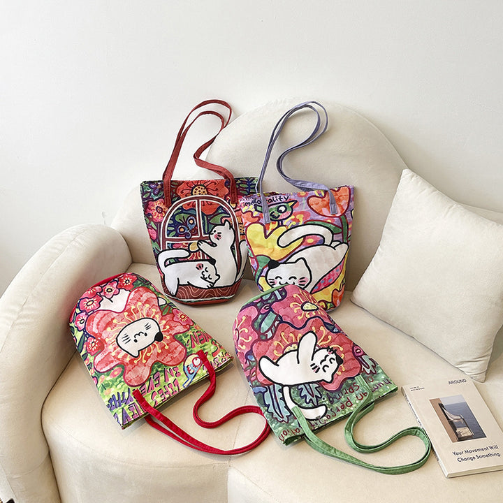 Fun Artistic Cat-Themed Tote Bag Stornfield