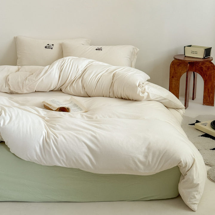 Jersey bed linen set in soft cotton blend
