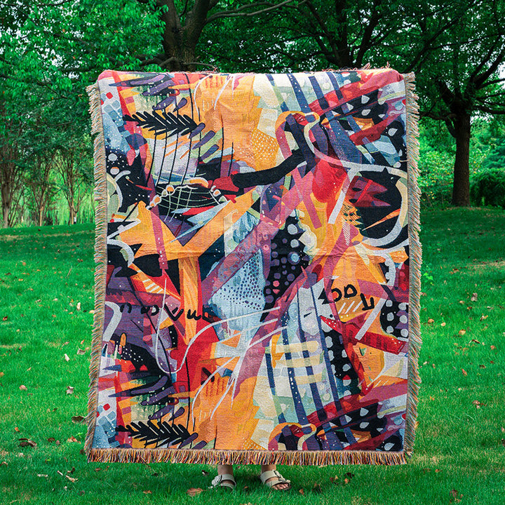 Cozy Graphic Throw Blanket