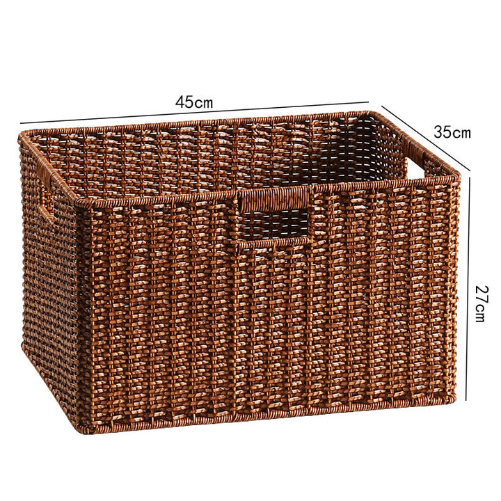 Large Woven Storage Bin with Ergonomic Cutout Handles Stornfield