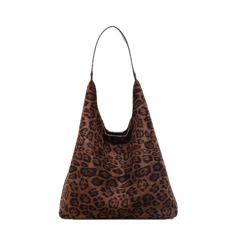 Suede Leopard Print Hobo Bag Stornfield