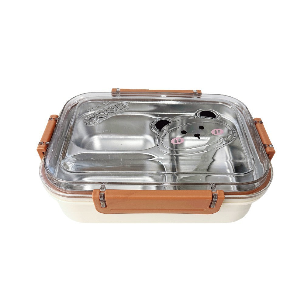 Fun-Shaped Multi-Section Stainless Steel Lunch Box