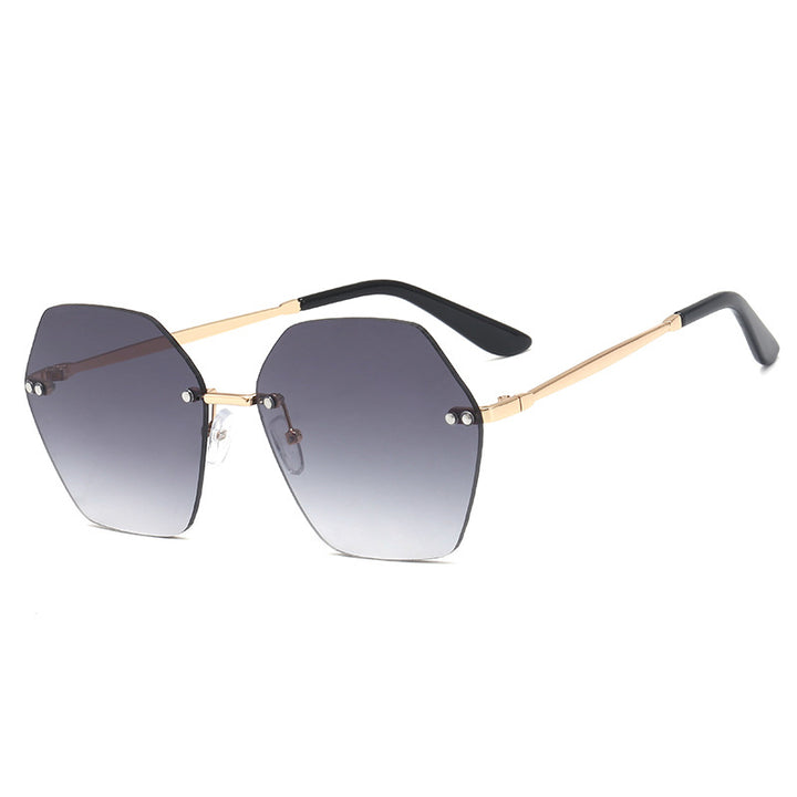 Women's hexagonal sunglasses with elegant metal frame Stornfield
