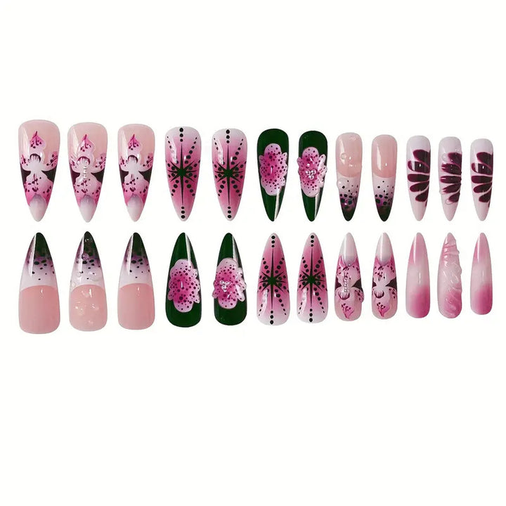 Premium Decorative Stiletto Press-On Nail Art Stornfield