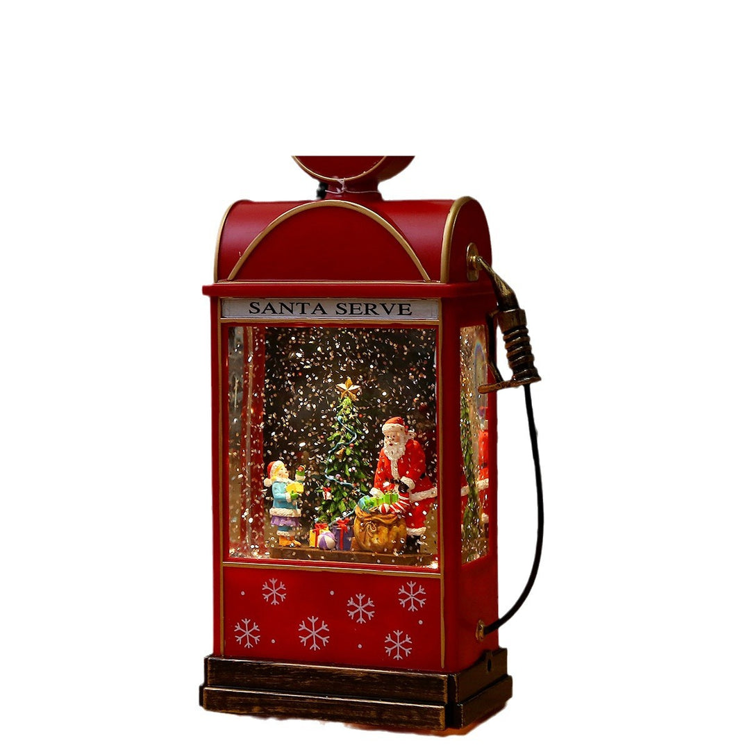 Nostalgic Christmas lantern with moving snowman scene Stornfield