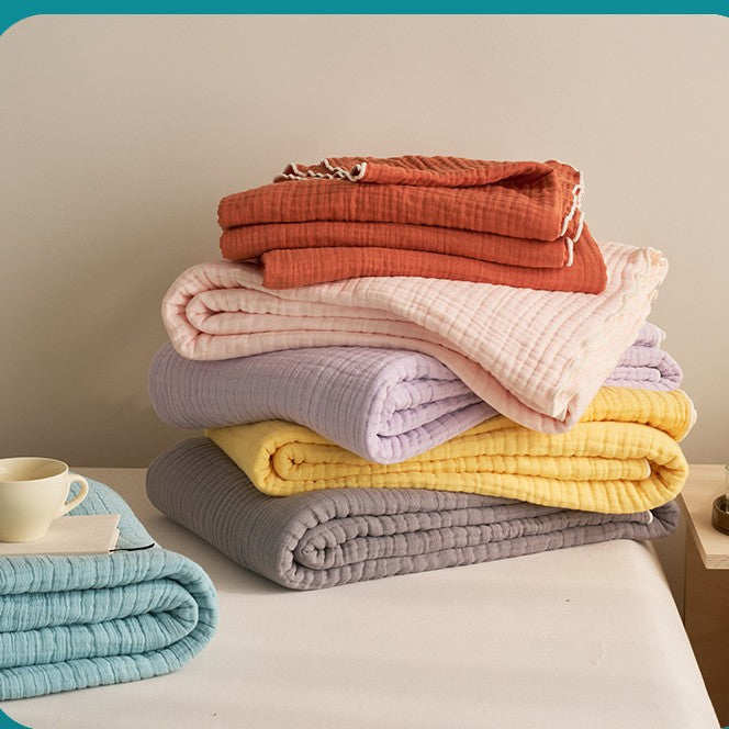 Lightweight Quilted Cotton Gauze Bedspread