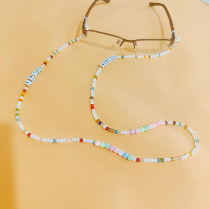 Glasses holder chain with colorful beads Stornfield