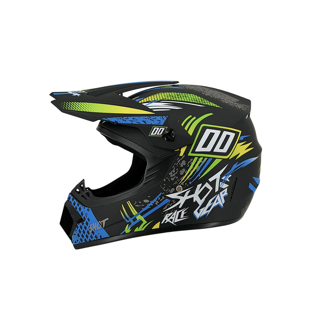 full-face motocross helmet with extended visor and reinforced chin guard Stornfield