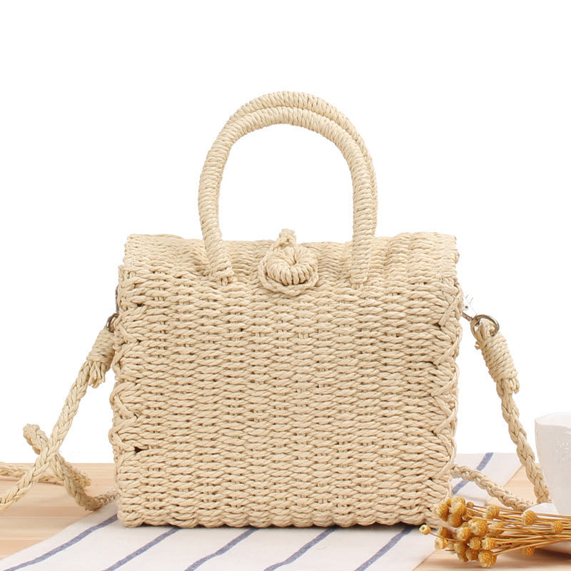 Braided shoulder bag with innovative closure Stornfield