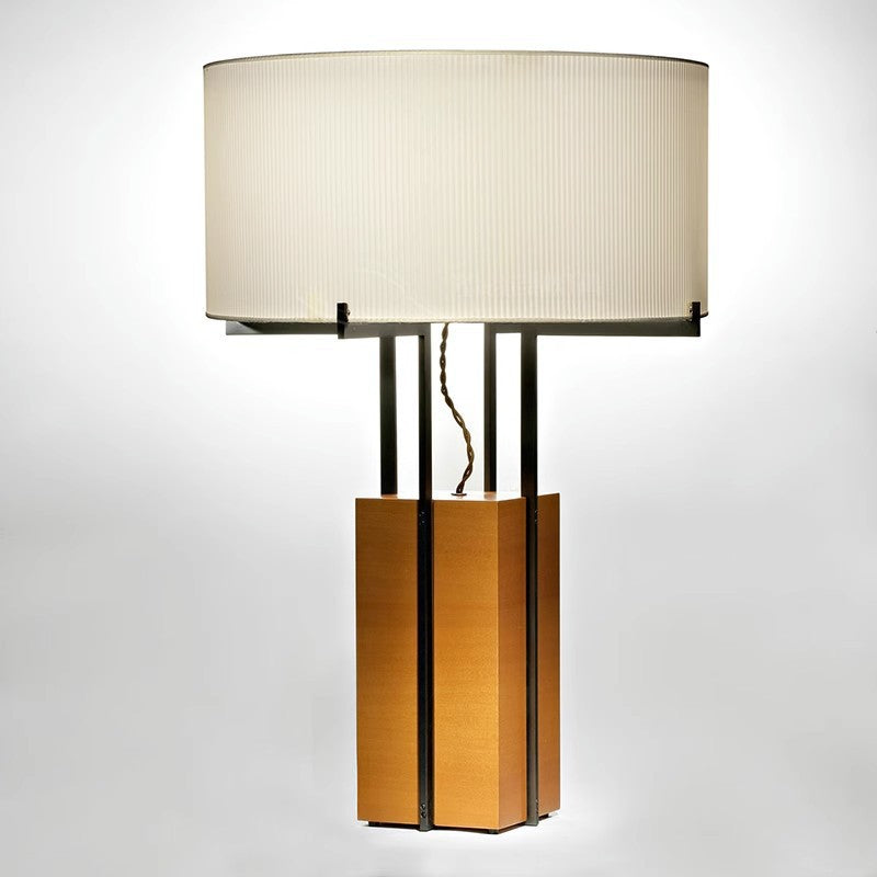 Modern Wooden Table Lamp with Unique Shade