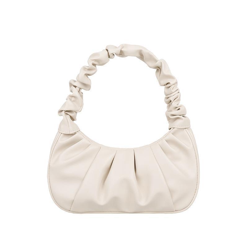 Pleated Leather Shoulder Bag