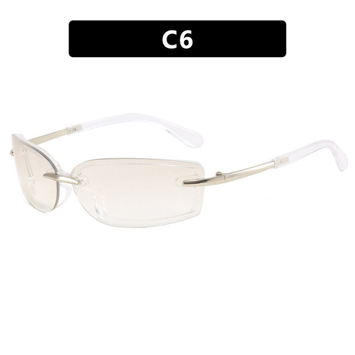 Women's fashionable sunglasses in futuristic design and transparent frame Stornfield