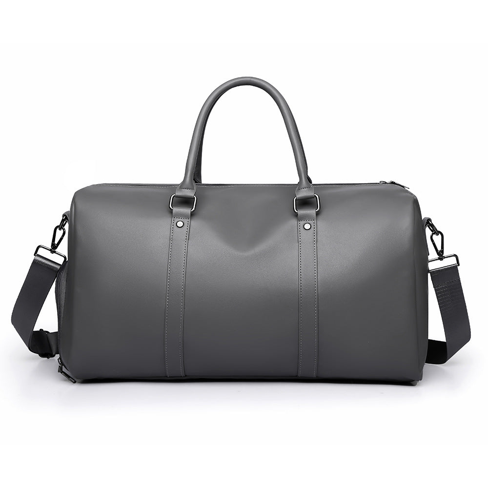 Premium Leather Weekend Travel Duffel Bag Stornfield