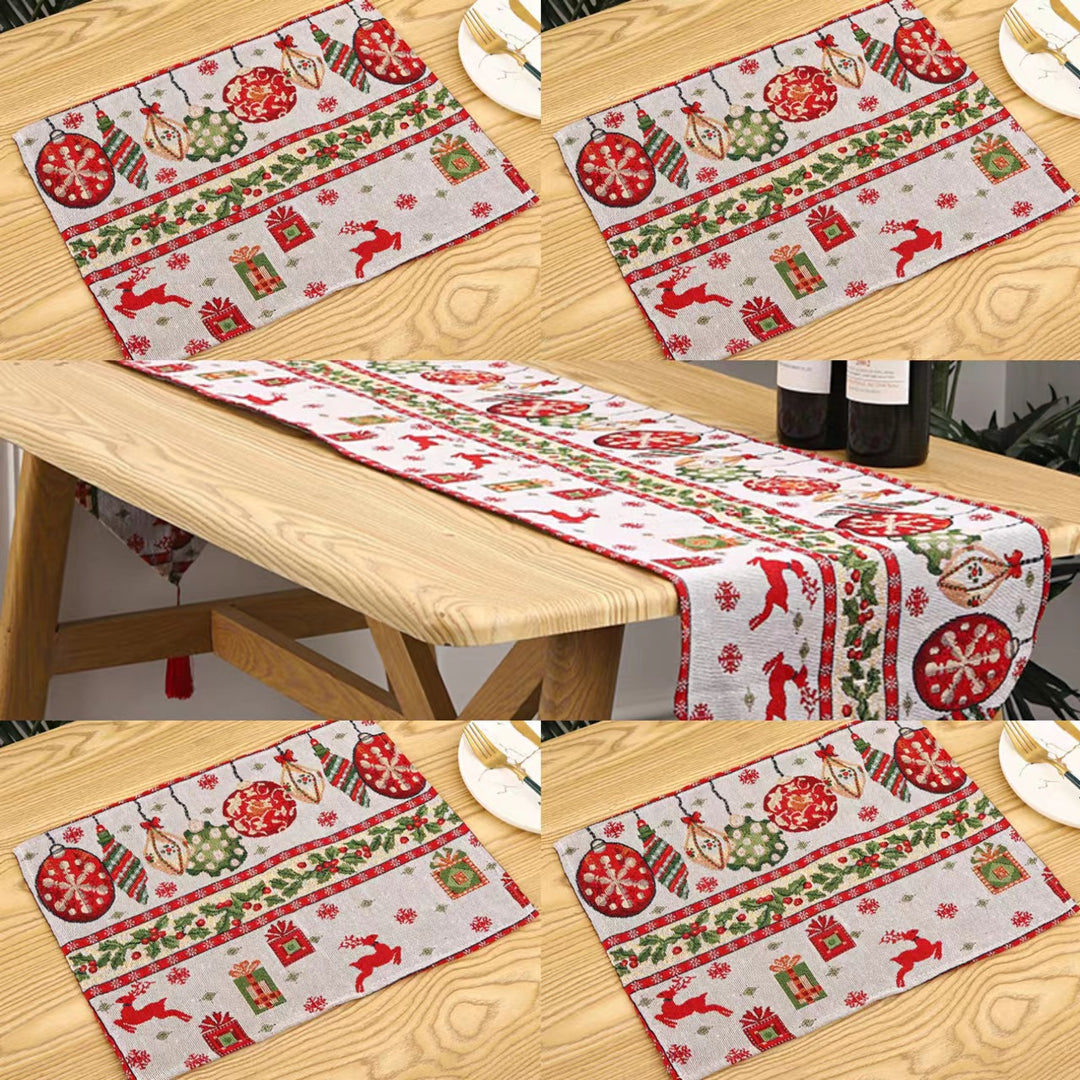 Festive tablecloth with Christmas tree motif Stornfield