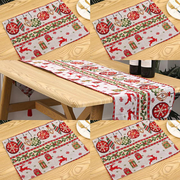 Festive tablecloth with Christmas tree motif Stornfield