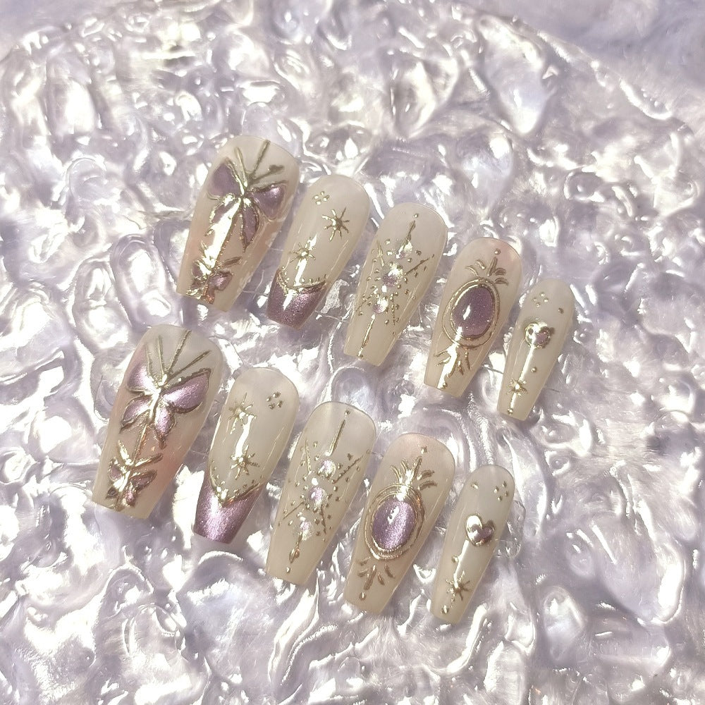 Artistic Press-On Nail Art Extensions Stornfield