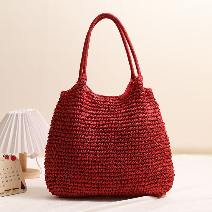 Handmade wicker tote bag with sturdy handles Stornfield