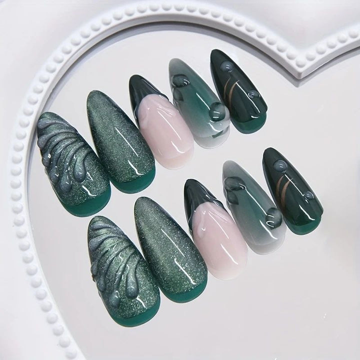 Artistic Floral Tip Nail Enhancements Stornfield