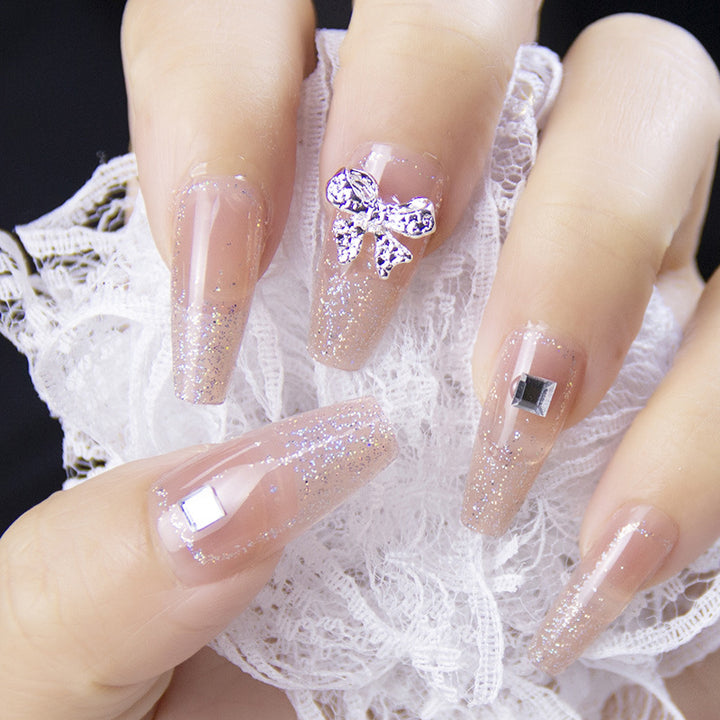 Artistic Nail Extensions with Flower Design Stornfield