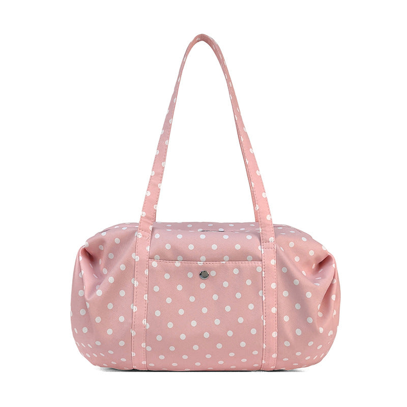 Spacious Polka Dot Travel Tote