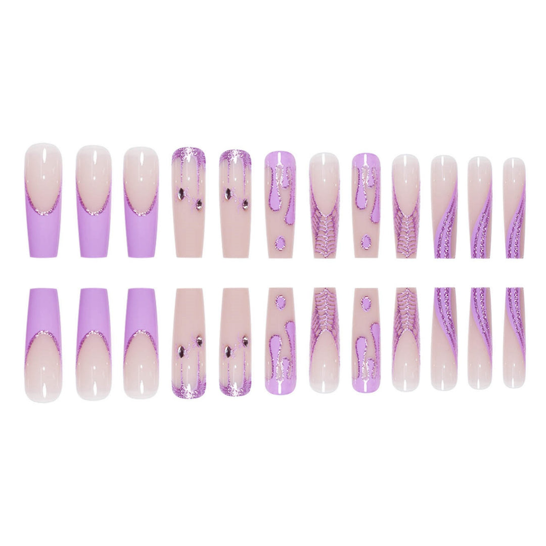 Artistic Long Press-On Nails Stornfield
