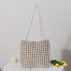 Handmade cotton carrier with decorative net design Stornfield