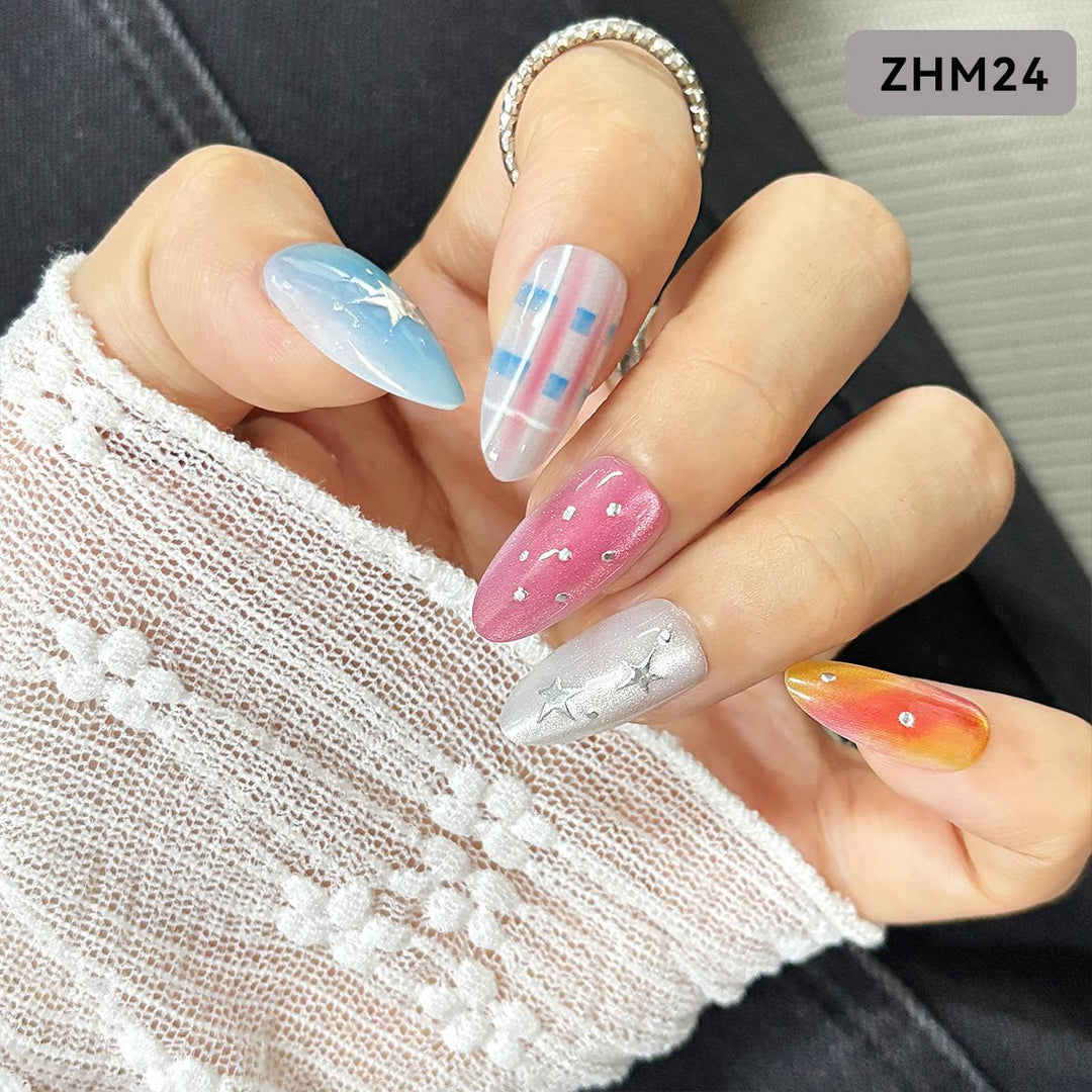 Starry Themed Press-On Nail Set Stornfield