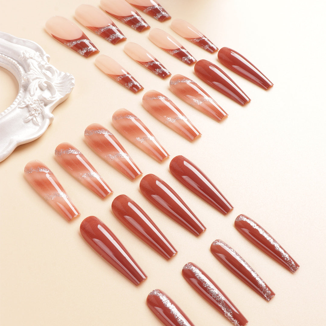 Premium Artistic Acrylic Press-On Nail Set Stornfield