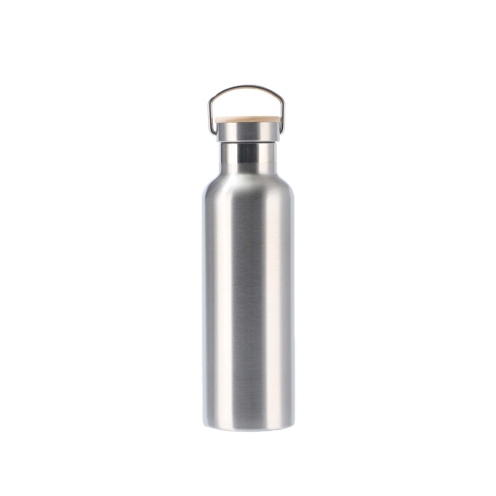 Women's stainless steel insulated drinking bottle with sustainable bamboo lid Stornfield