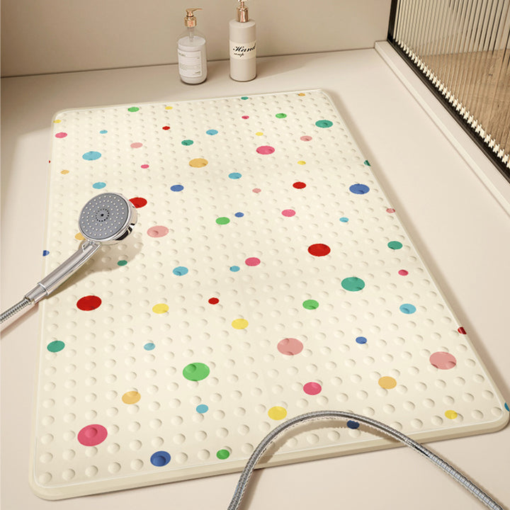 Anti-Slip Shower Mat with Colorful Dots